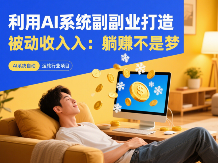 利用AI系统副业打造被动收入：躺赚不是梦-爱分享资源网