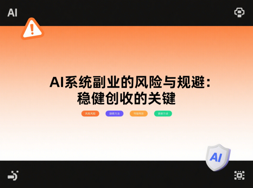 AI系统副业的风险与规避：稳健创收的关键-爱分享资源网