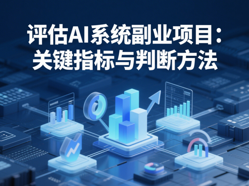 评估AI系统副业项目：关键指标与判断方法-爱分享资源网