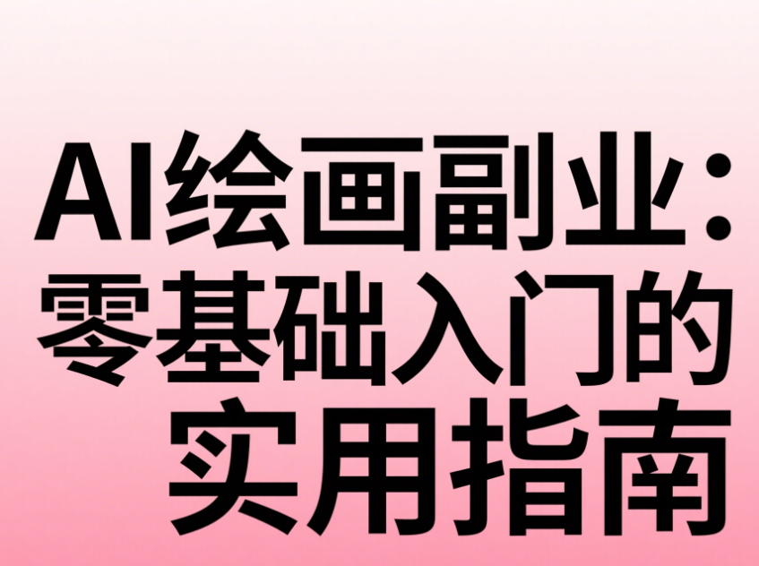 AI 绘画副业：零基础入门的实用指南-爱分享资源网