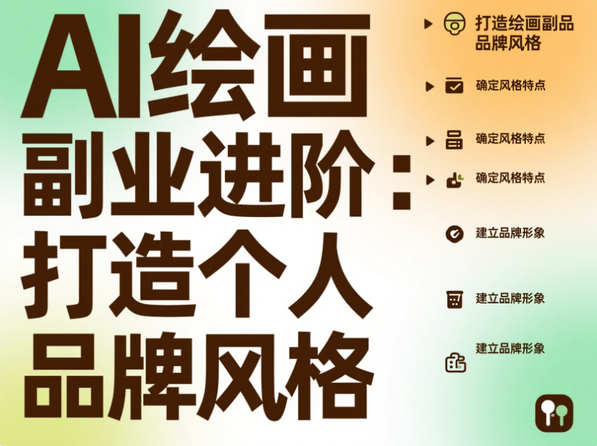 AI 绘画副业进阶：打造个人品牌风格-爱分享资源网