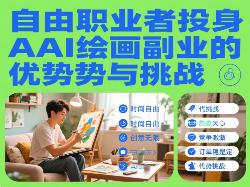 自由职业者投身 AI 绘画副业的优势与挑战-爱分享资源网