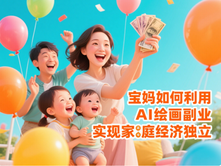 宝妈如何利用 AI 绘画副业实现家庭经济独立-爱分享资源网