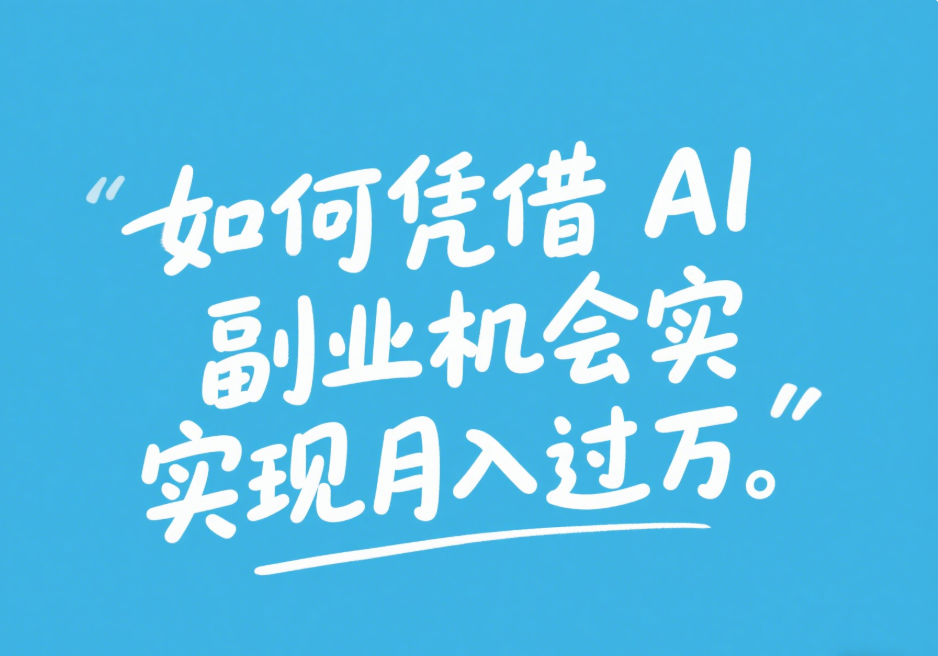 如何凭借 AI 副业机会实现月入过万？-爱分享资源网