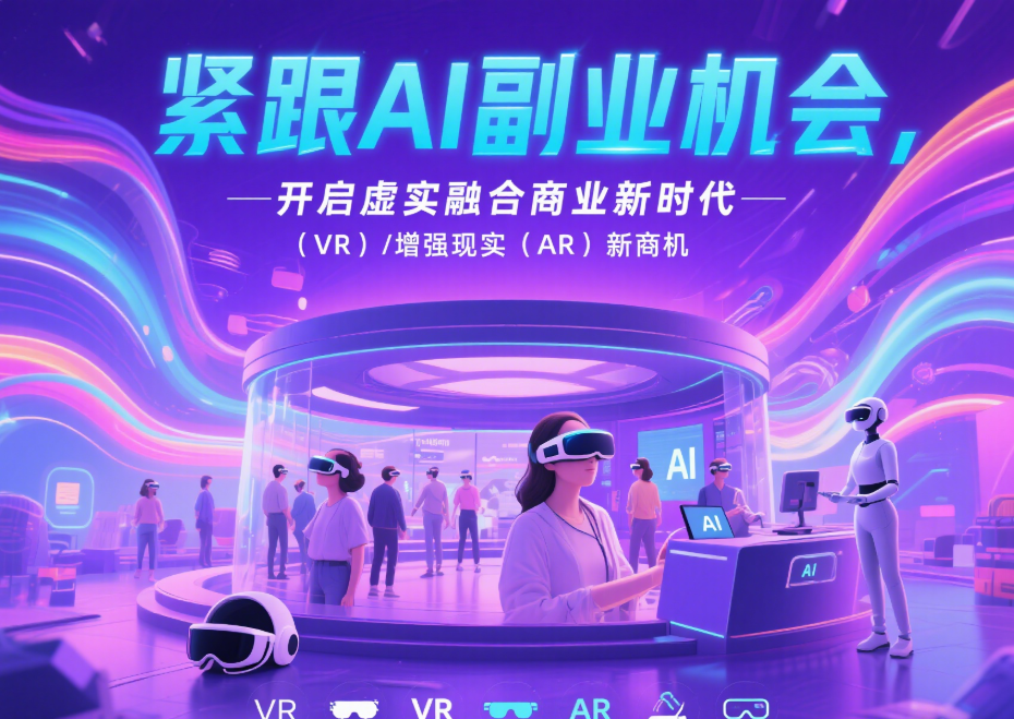 紧跟 AI 副业机会，探索虚拟现实（VR）/增强现实（AR）新商机-爱分享资源网