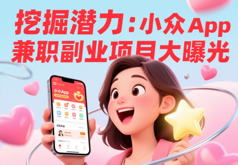 挖掘潜力：小众App兼职副业项目大曝光-爱分享资源网