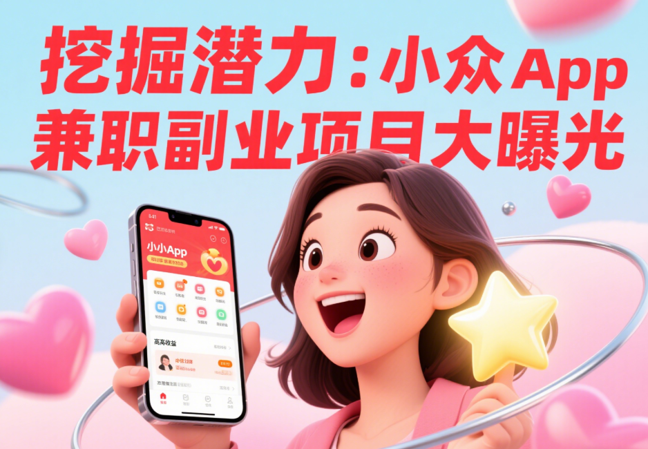 挖掘潜力：小众App兼职副业项目大曝光-爱分享资源网