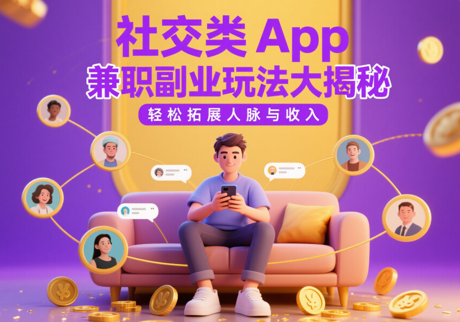 社交类App兼职副业玩法大揭秘，轻松拓展人脉与收入-爱分享资源网