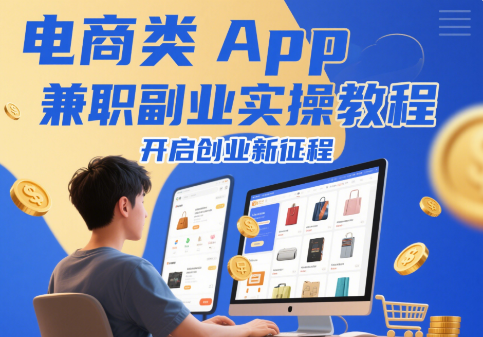 电商类App兼职副业实操教程，开启创业新征程-爱分享资源网