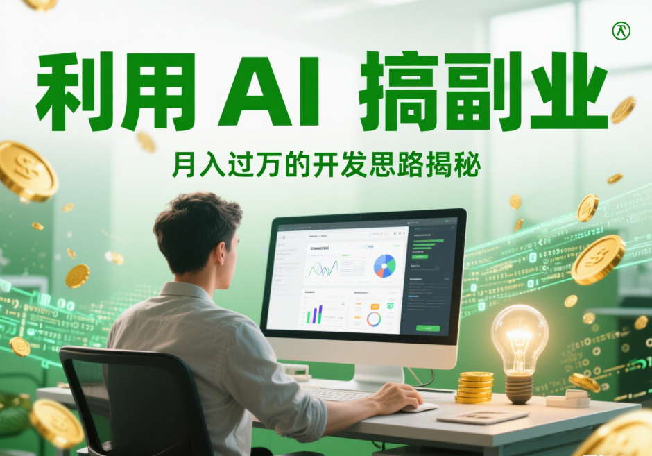 利用 AI 搞副业，月入过万的开发思路揭秘-爱分享资源网