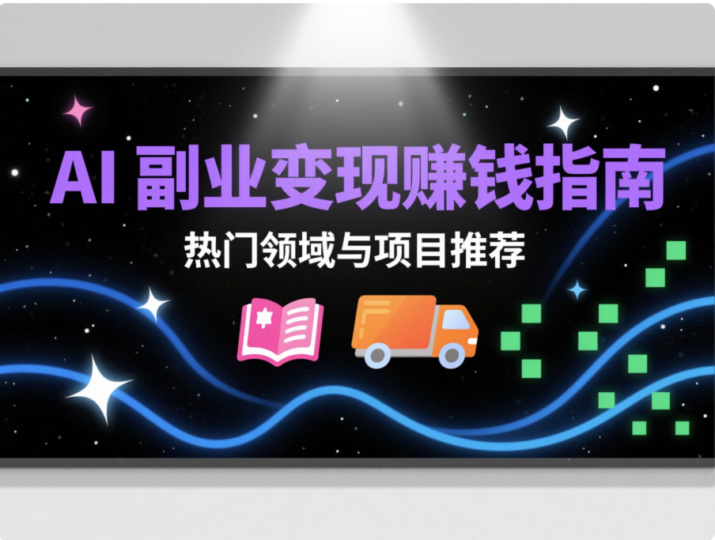 AI 副业变现赚钱指南：热门领域与项目推荐-爱分享资源网