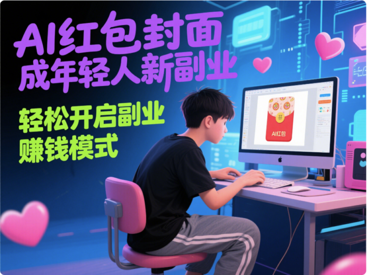 AI 红包封面成年轻人新副业，如何在平台推广？-爱分享资源网