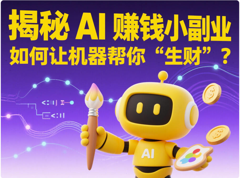 揭秘 AI 赚钱小副业，如何让机器帮你“生财”？-爱分享资源网