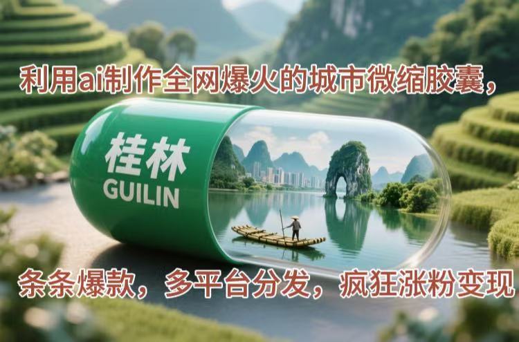 图片[1]-利用AI打造城市微缩胶囊爆款_跨平台传播疯狂涨粉_流量变现新玩法