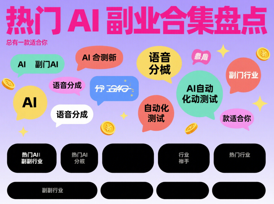 热门 AI 副业合集盘点，总有一款适合你-爱分享资源网