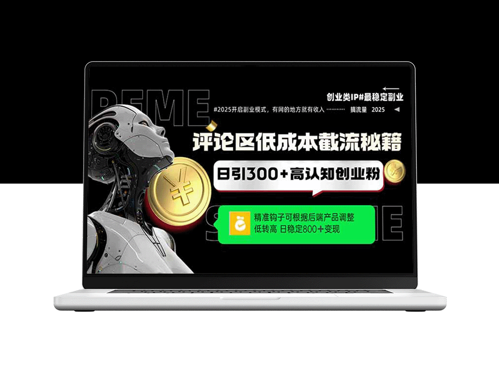 低成本引流绝招：精准钩子轻松吸粉_单账号日增300+创业粉_快速打造流量池