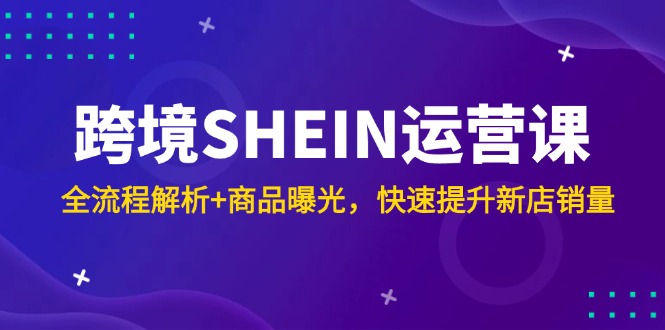 图片[1]-SHEIN跨境运营全攻略：从商品曝光到销量激增_快速打造爆款店铺