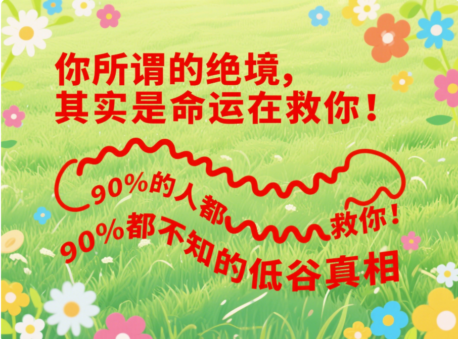 你所谓的绝境，其实是命运在救你！90%的人都不知道的低谷真相