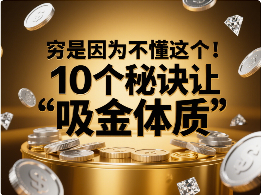 穷是因为不懂这个！10个秘诀让你成为 吸金体质