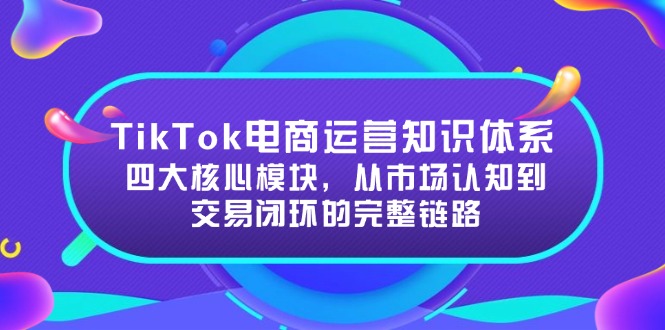 TikTok电商运营攻略：四大核心模块助力从市场分析到交易闭环的全面提升-爱分享资源网
