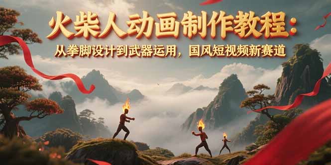 火柴人动画制作完全指南：从拳脚设计到武器运用_带你玩转国风短视频新潮流-爱分享资源网