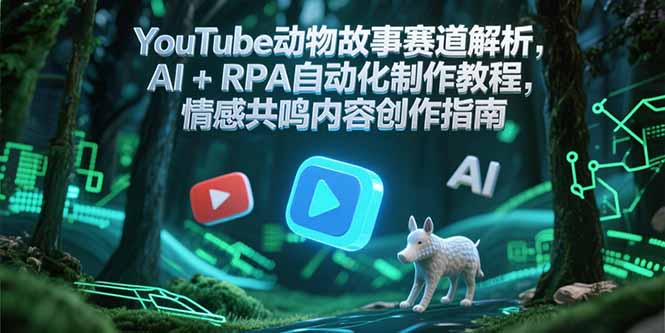 YouTube动物故事赛道：AI与RPA自动化制作技巧_情感共鸣内容创作指南-爱分享资源网