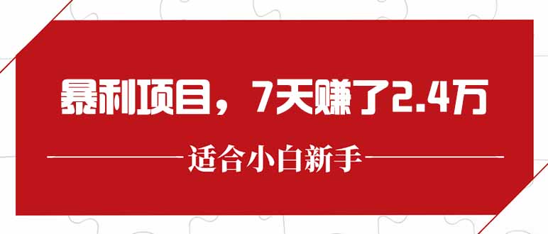 2025年最赚钱项目曝光_每单轻松赚300+_7天轻松赚2.4万_教你如何复制成功！-爱分享资源网