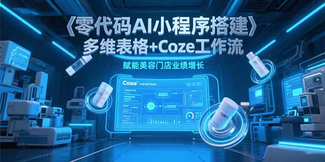 零代码AI小程序打造：多维表格与Coze工作流助力美容门店业绩提升-爱分享资源网