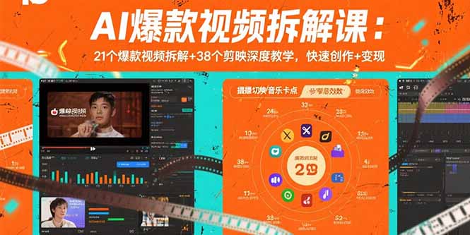 AI视频制作：21个爆款案例解析+38个剪映实战技巧-创作与变现