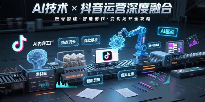 AI技术助力抖音运营全流程优化：从账号搭建到收益变现的深度应用-爱分享资源网