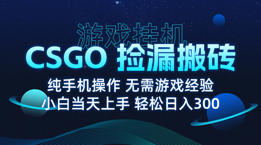 图片[1]-8月最新CSGO搬砖神器-全程挂机月入过万-不玩游戏也能赚1W+