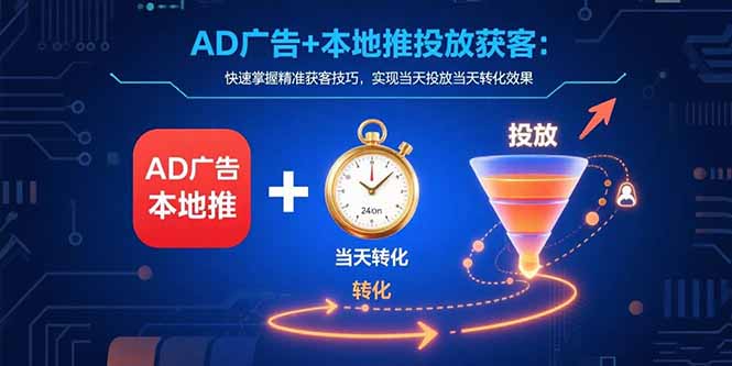 AD广告+本地推投放：揭秘精准获客技巧_实现当日转化与收益翻倍