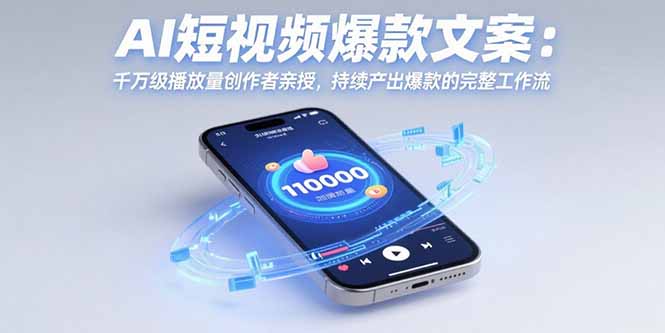 AI短视频爆款文案创作技巧：千万播放量背后的成功秘诀_手把手教你打造热门内容-爱分享资源网