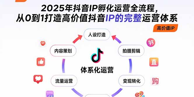2025年抖音IP孵化全流程：从零起步_打造高效变现的抖音超级IP运营体系