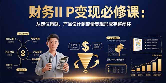 财务IP变现全攻略：从精准定位到产品设计与流量转化-打造高效闭环盈利-爱分享资源网