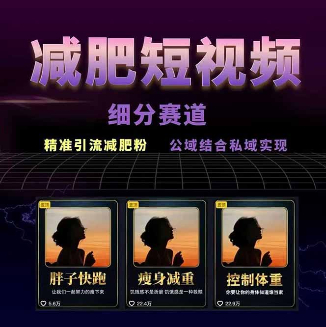 图片[2]-减肥短视频创作全攻略：从素材准备到引流变现-教你打造爆款内容