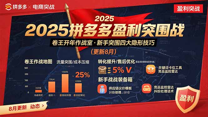2025拼多多盈利破局：卷王作战新策略_新手突破四大隐藏技巧