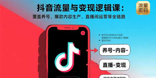 抖音流量暴涨与精准变现策略：从养号到直播间全流程解析-爱分享资源网