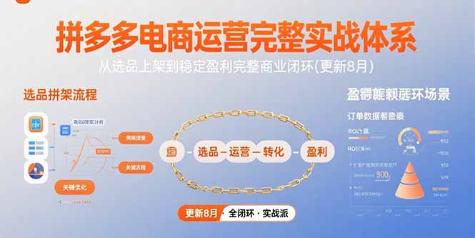 拼多多电商运营全攻略：从选品到盈利_揭秘完整商业闭环-爱分享资源网