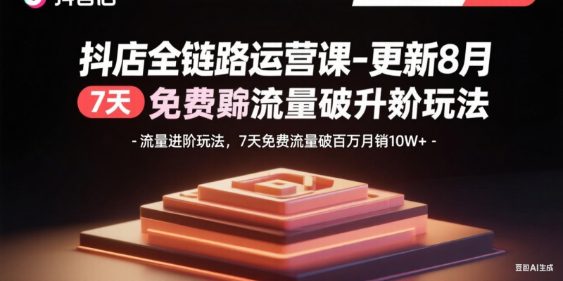 抖音商城全链路运营实战课-附独家工具资料