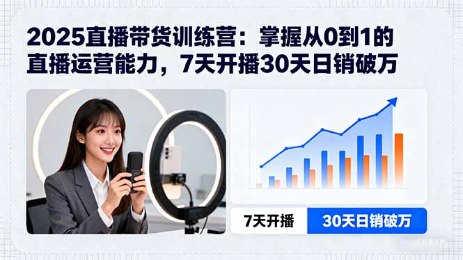 掌握直播带货核心技巧-从《直播带货流量训练营》开始