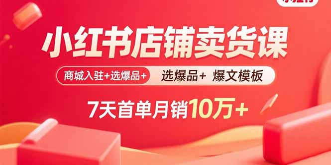 从0到爆单-小红书电商运营课带你玩转全链路