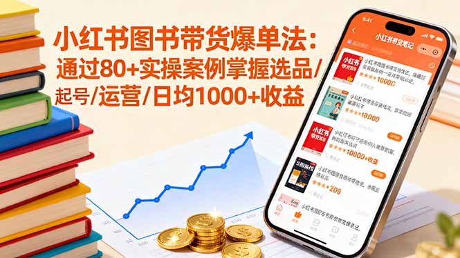 图片[1]-小红书图书带货全攻略：选品、起号、运营_一网打尽
