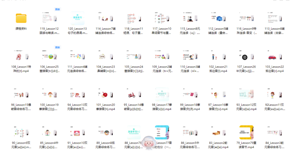 图片[1]-雪梨英语：拼读+音标+完美发音-121集全面提升英语口语能力