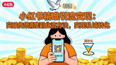 打破传统副业思维-小红书精准引流变现课-爱分享资源网