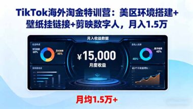 TikTok海外变现全攻略-特训营带你玩转壁纸与剪映