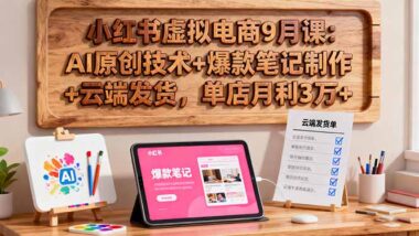 从0到1打造爆款店铺-小红书虚拟项目实战课-爱分享资源网
