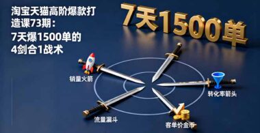 爆款打造新境界：“4剑合1”战术-单店月销破百万-爱分享资源网