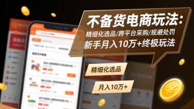无货源转型必看-实战课程带你玩转不备货电商-爱分享资源网
