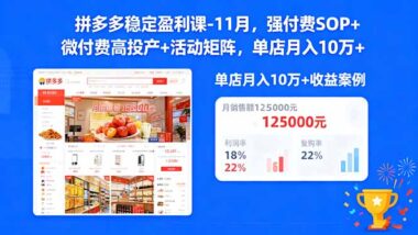 电商黑马课程：揭秘稳定盈利的底层逻辑